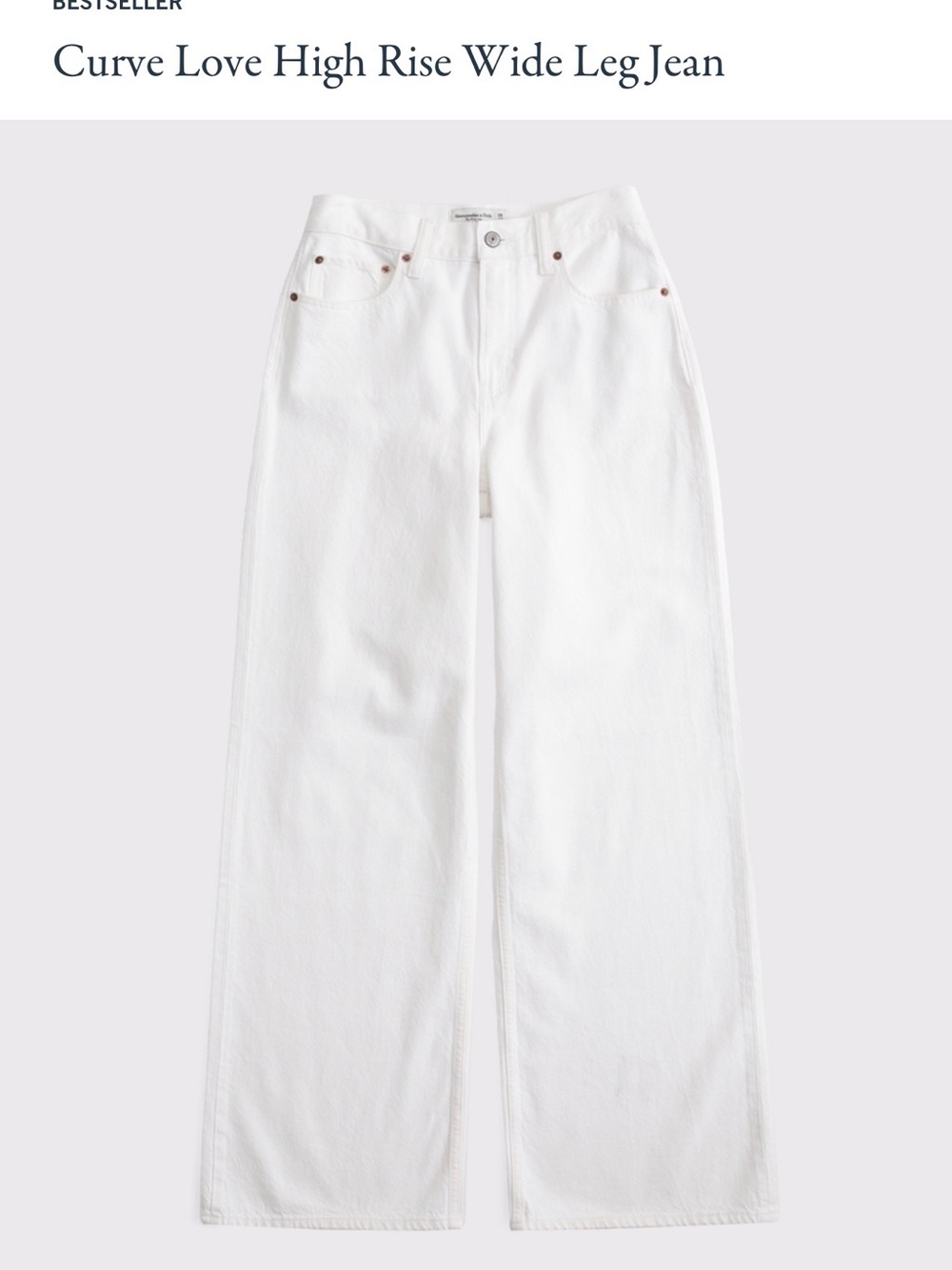Abercrombie Curve Love High Rise Wide Leg Jeans